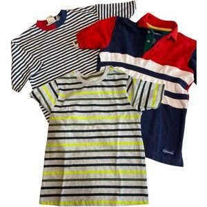 Catalina boys striped polo and two short sleeve t-shirts size 8
